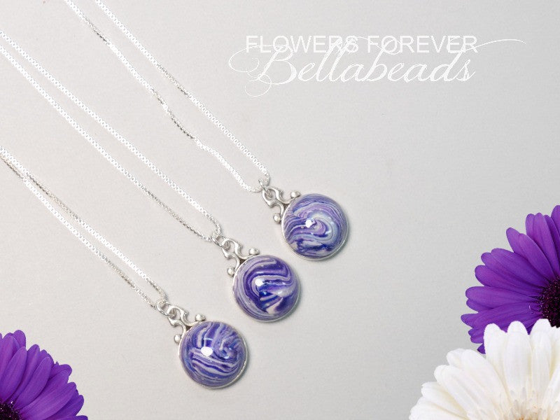 Memorial Jewelry made from Flower Petals, Vida  Pendant