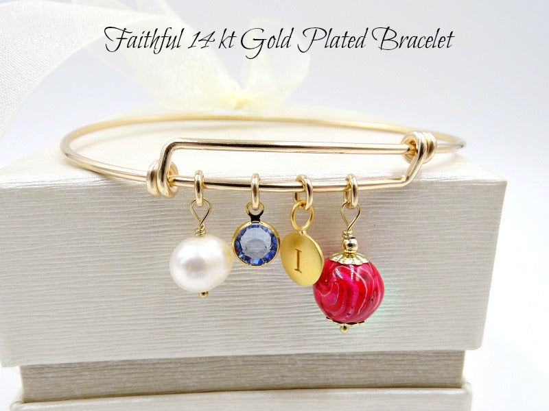 The Faithful Bangle Bracelet - Gold Plated