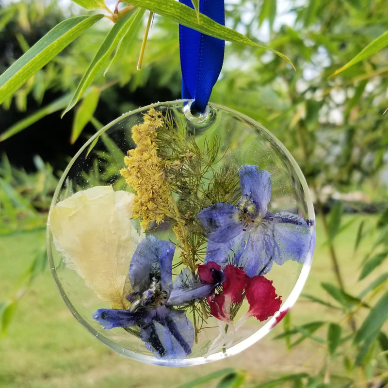Resin Flower petal ornament keepsake