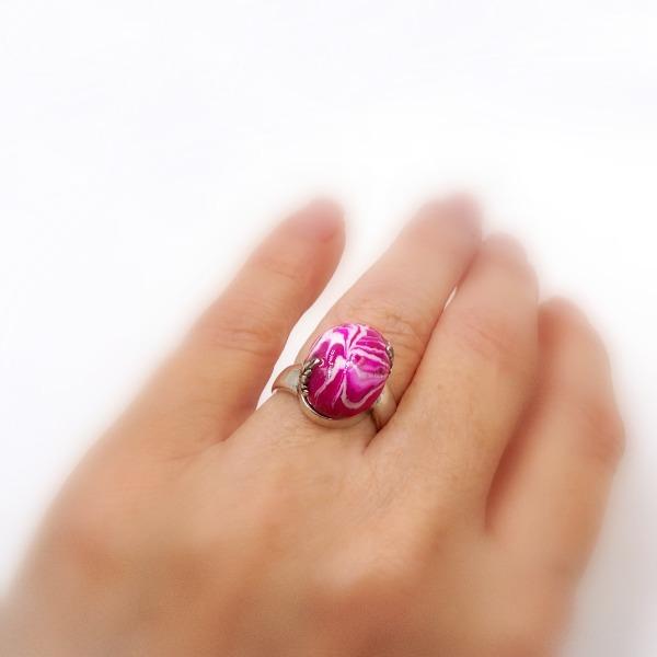 Flower Petal Bead Rings Jewelry