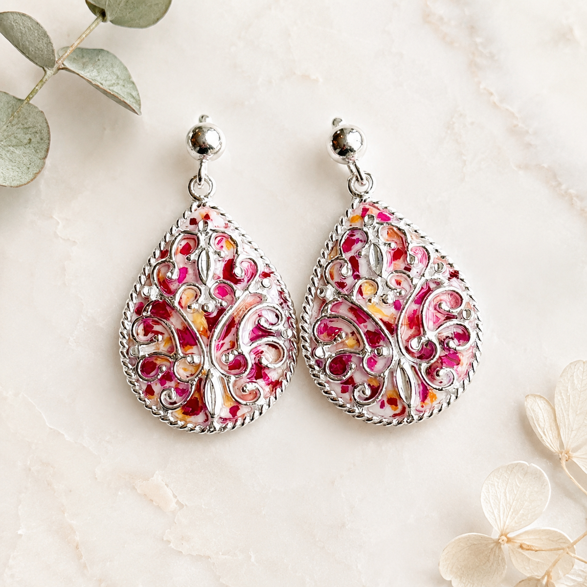 Floral Keepsake Earrings