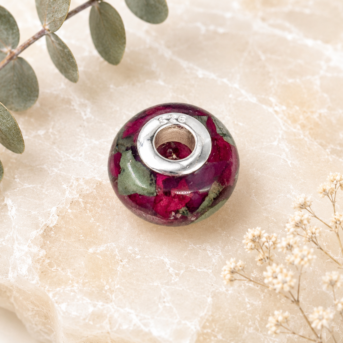 Remembrance Charm – Sterling Silver Memorial Bead Keepsake