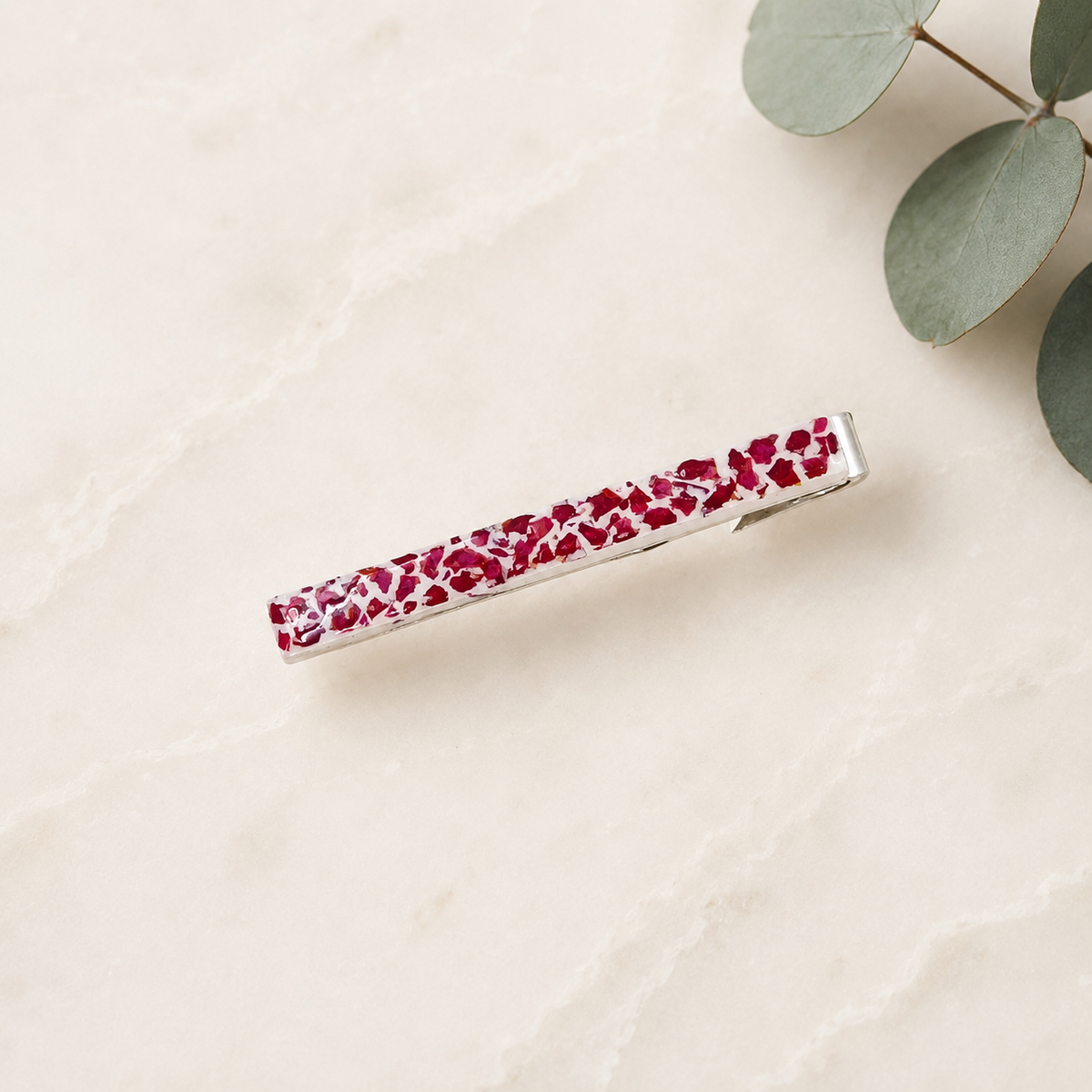 Memorial Tie Bar – Custom Funeral Flower Keepsake