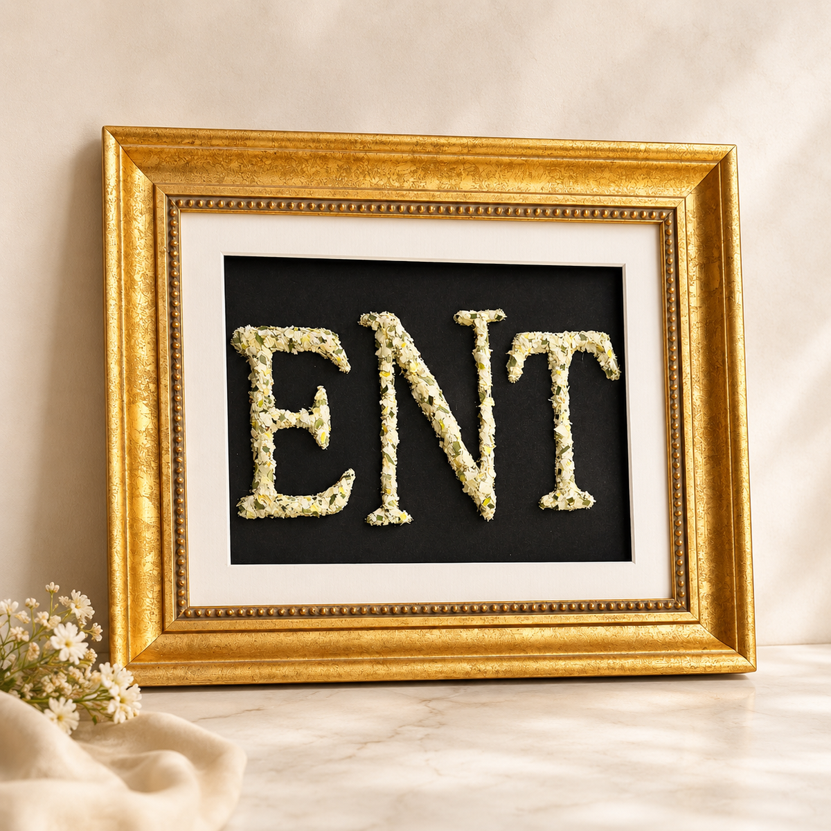 Custom Framed Floral Letters - 8" x 10" Monogram