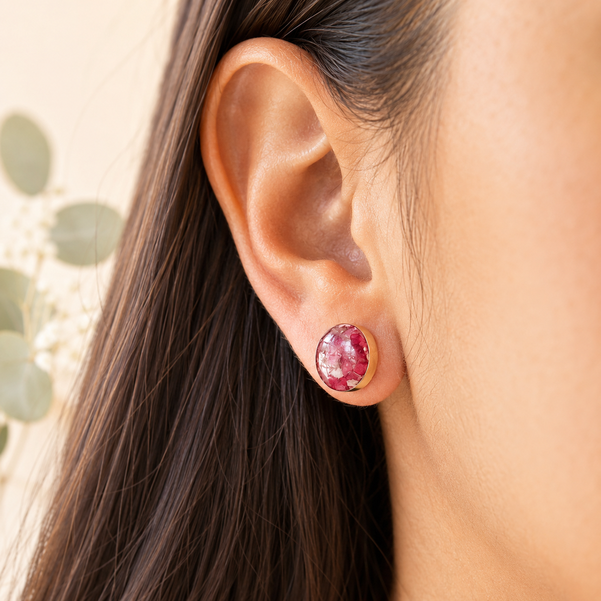 Gold Blossom Stud Earrings