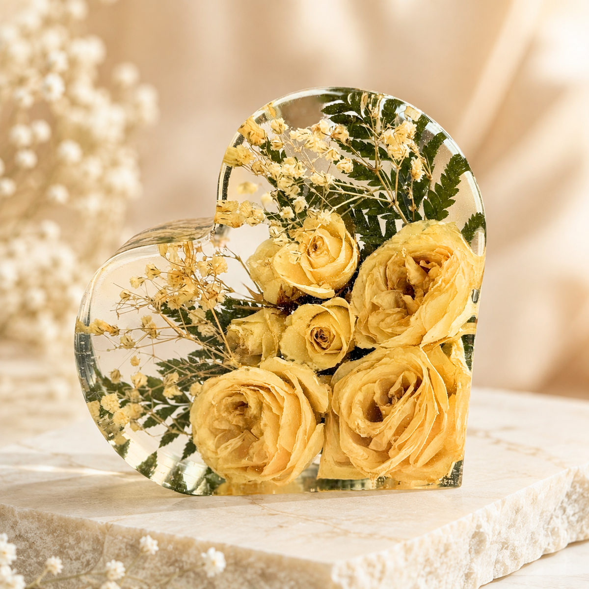 The Everlasting Heart – Resin Flower Preservation Keepsake