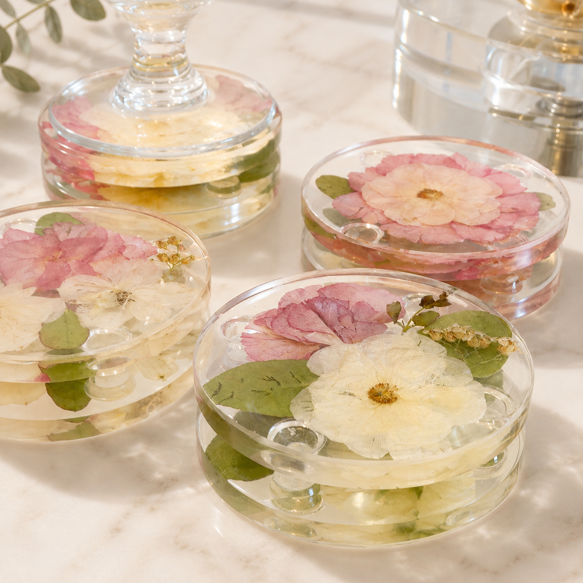 Floral Resin Coasters – Custom Keepsakes with Preserved Flowers