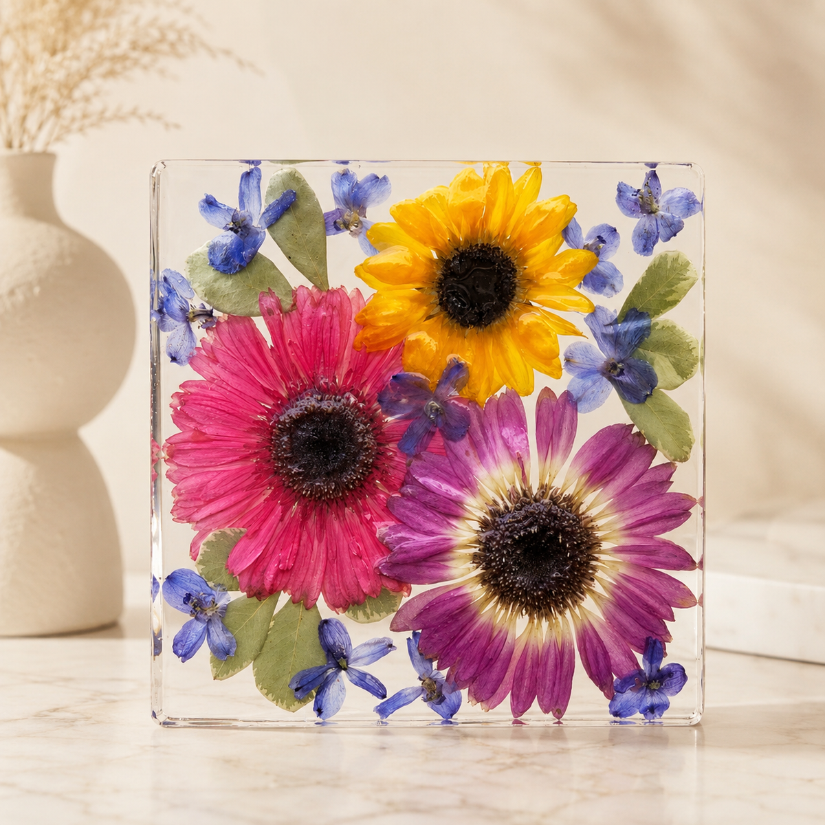 Pressed Flower Resin Keepsake Design