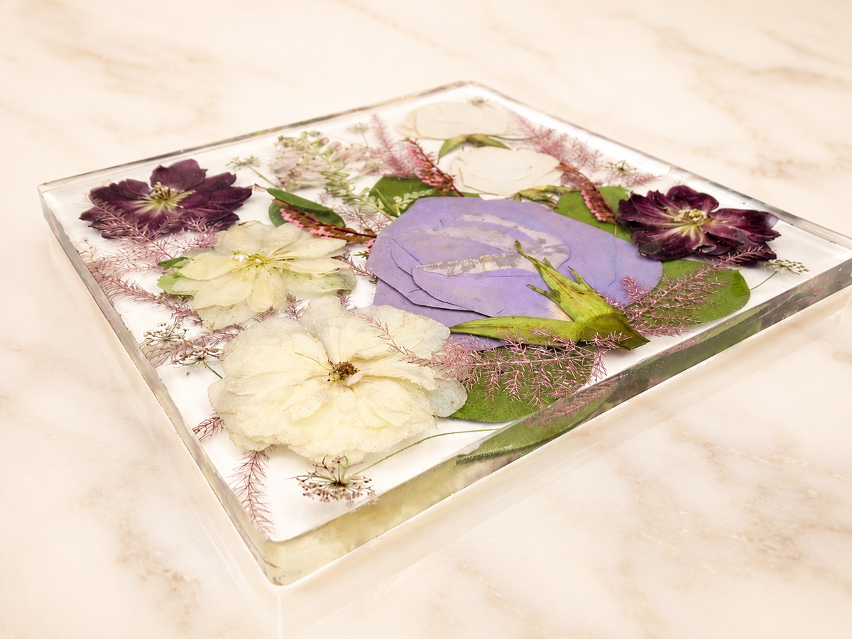 Pressed Flower Resin Keepsake Design