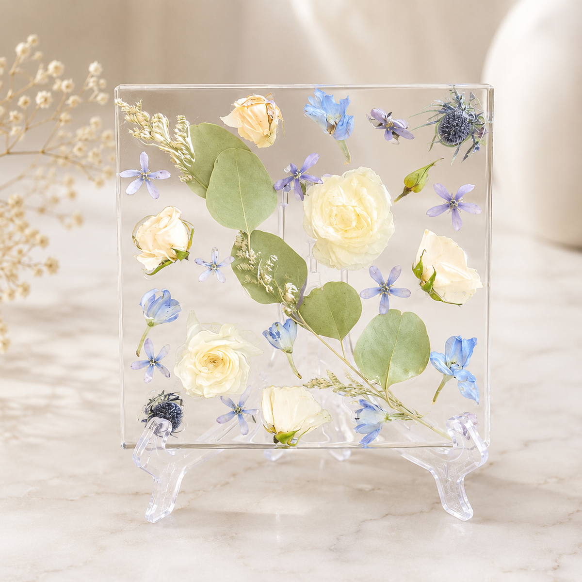 Pressed Flower Resin Keepsake Design
