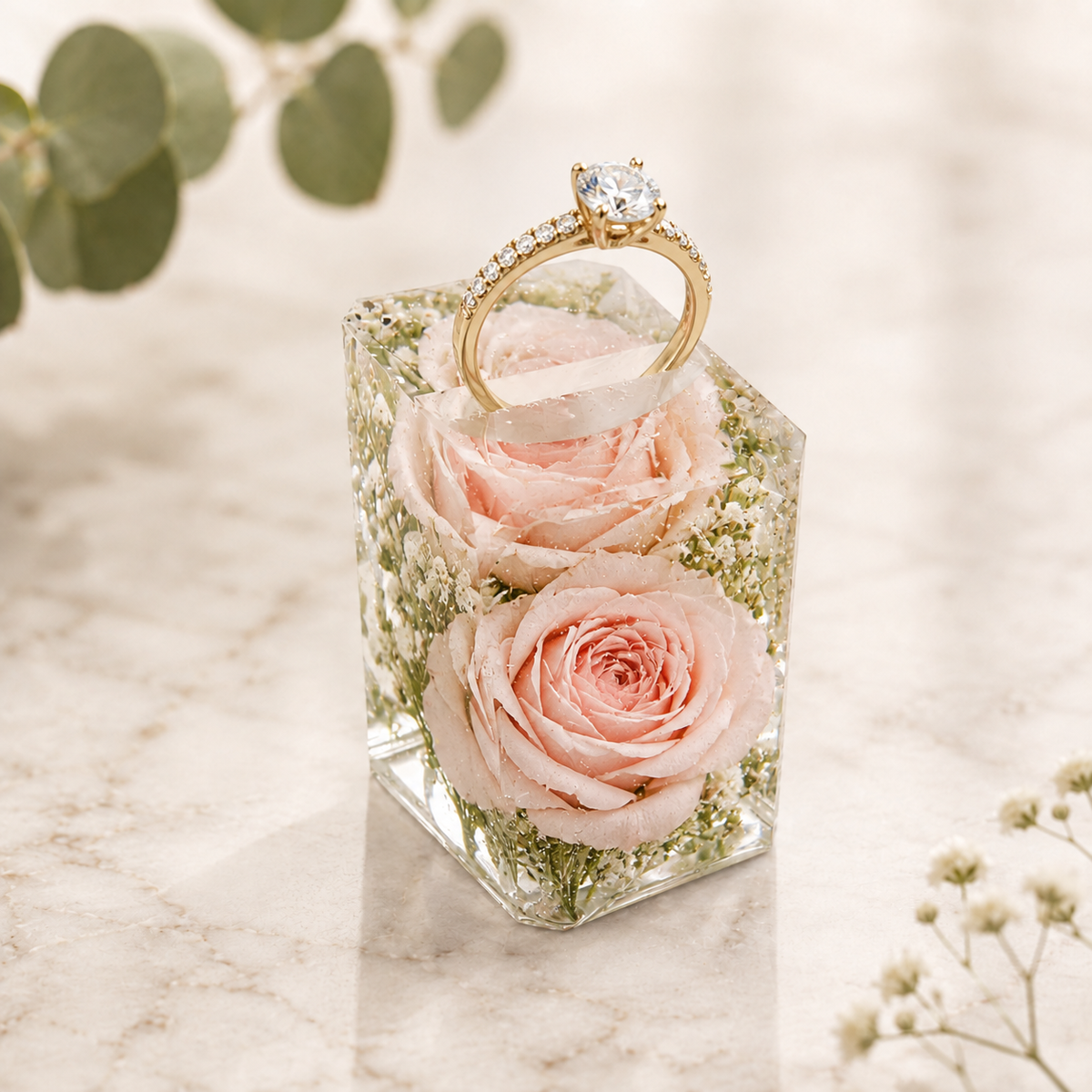 Resin Ring Holder, Square Cut