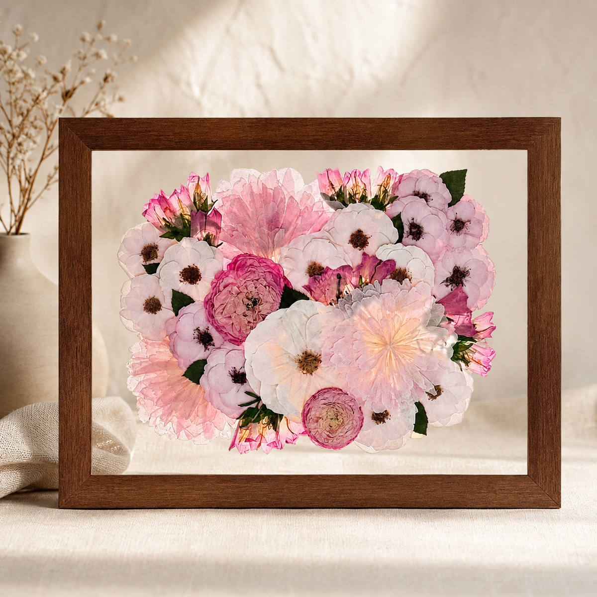 Framed Pressed Flowers - 12" x 16"