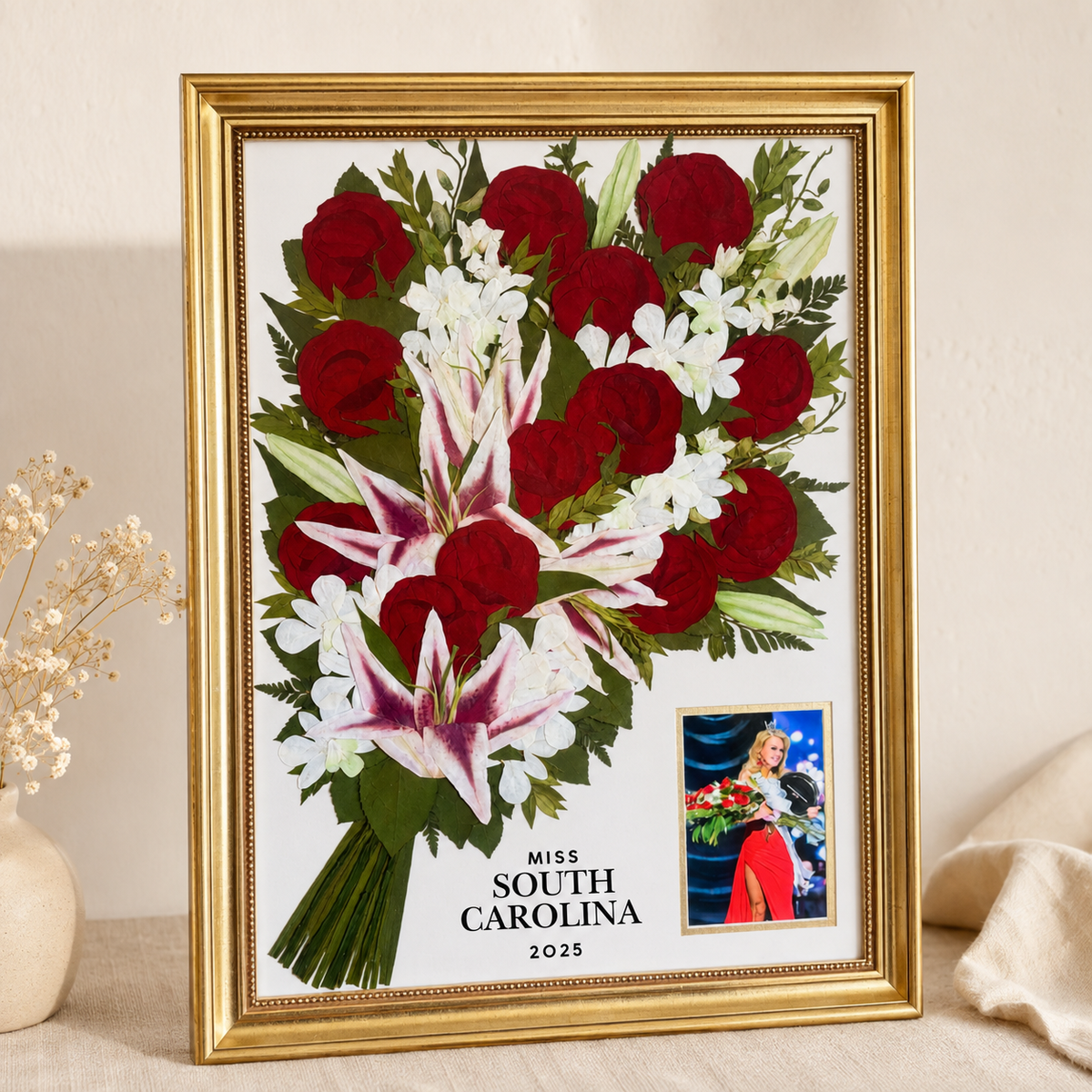 Framed Pressed Flowers - 18" x 24"