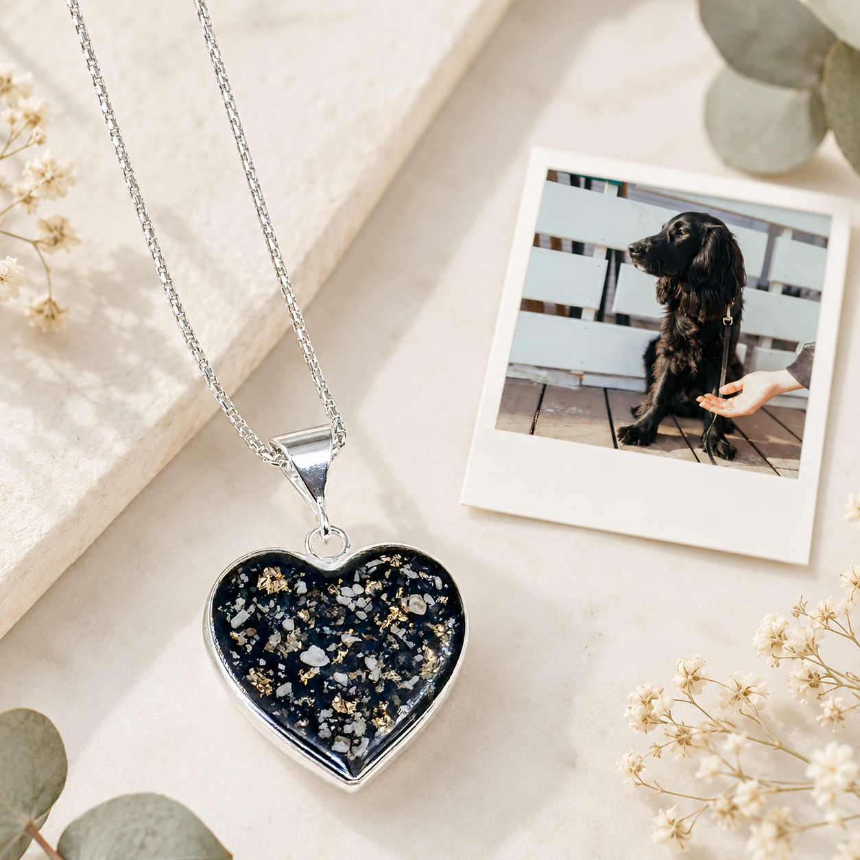Always With Me – Heart-Shaped Pet Memorial Ash Pendant