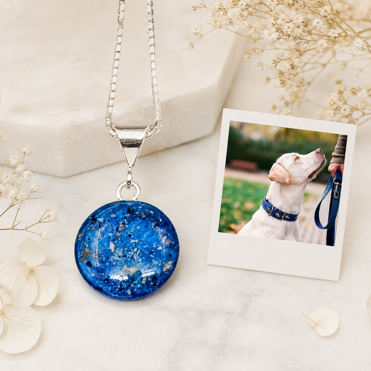 Loyal Companion – Round Pet Memorial Ash Pendant