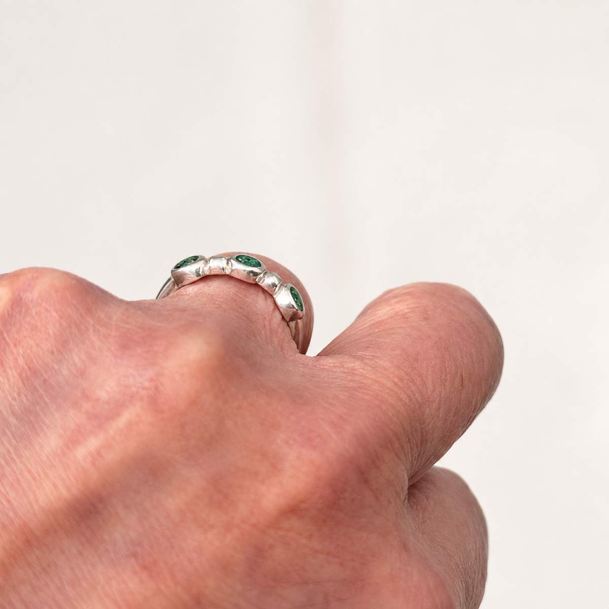 Stackable Trio Pet Memorial Ring – Ashes Only Keepsake Jewelry