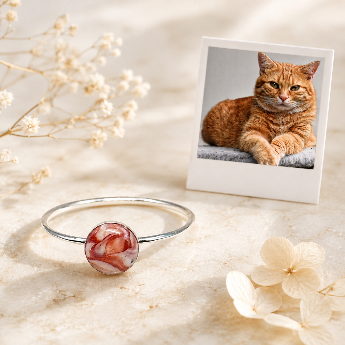 Whisper Stackable Ring - Sterling Silver - Pet Memorial Keepsake