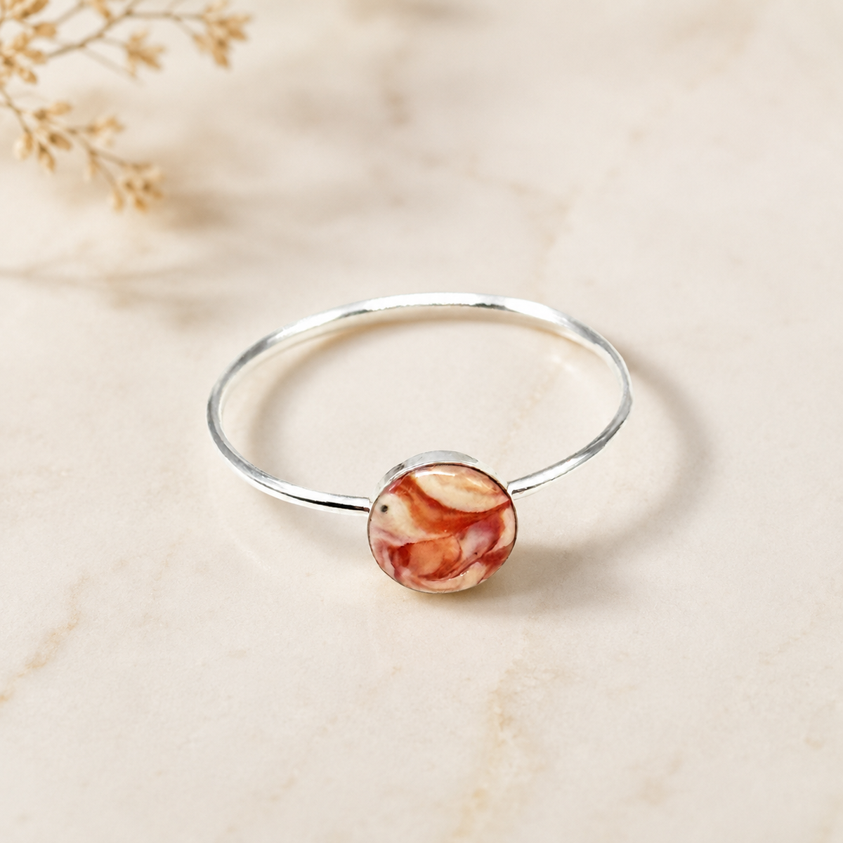 Whisper Stackable Ring - Sterling Silver - Pet Memorial Keepsake