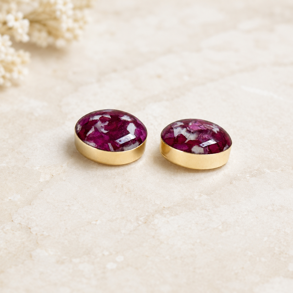 Gold Blossom Stud Earrings