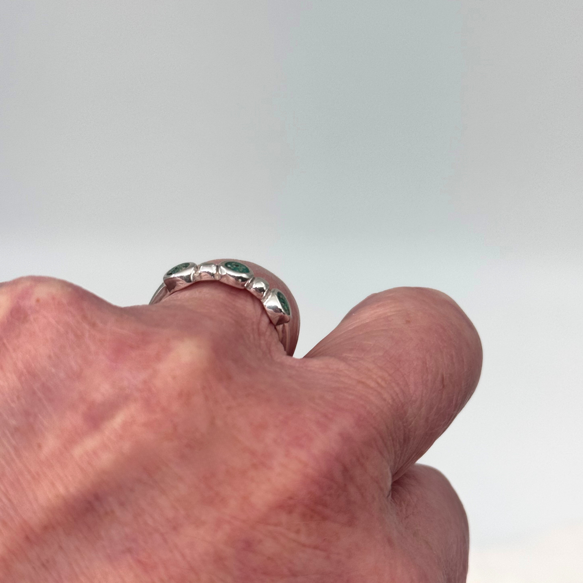 Stackable Trio Pet Memorial Ring – Ashes Only Keepsake Jewelry