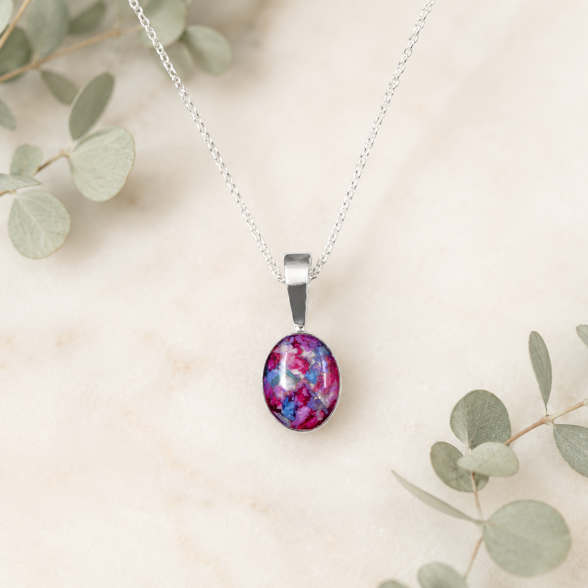 Pearl Embrace sterling silver pendant with flower keepsake bead and pearl