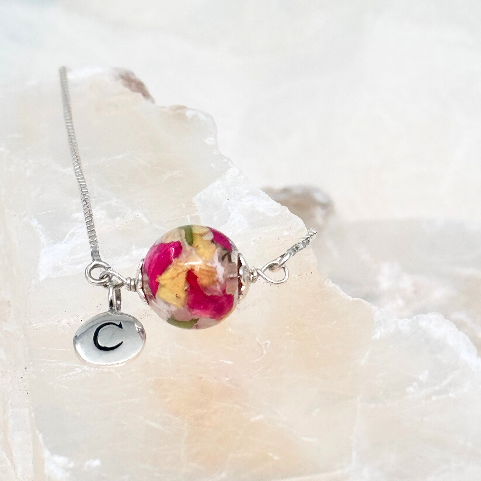 Sterling Silver Sun FLOVER - Yellow Resin Sterling Silver Sun FLOVER - Yellow Resin