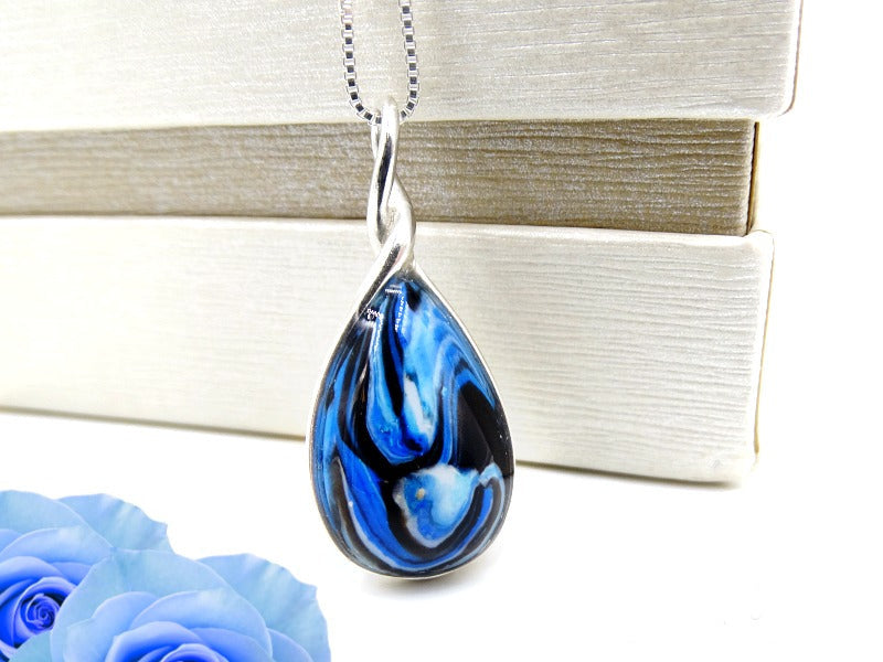 Silver Teardrop Pendant - Memorial