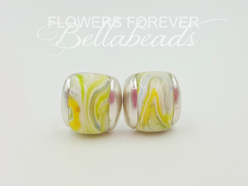 Memorial Jewelry Cufflinks made from Flower Petals, Inlay Cufflinks