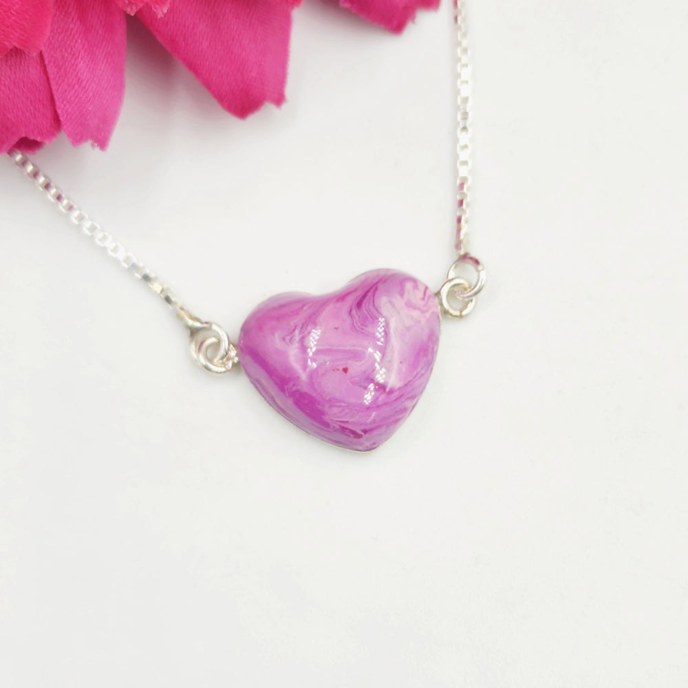 Demi Heart Pendant - Clay - Memorial