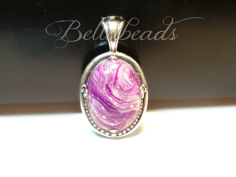 Memorial Jewelry made from Flower Petals, Ellie Oval Necklace Pendant
