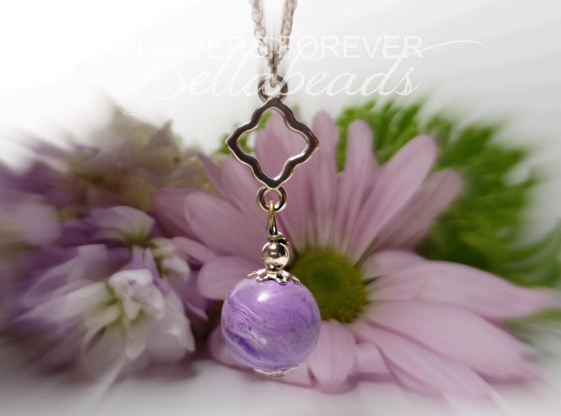 Memorial Jewelry made from Flower Petals, Jewelry Clover Necklace Pendant