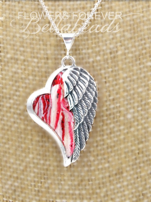 Flower Petal Jewelry, Heart of an Angel Pendant