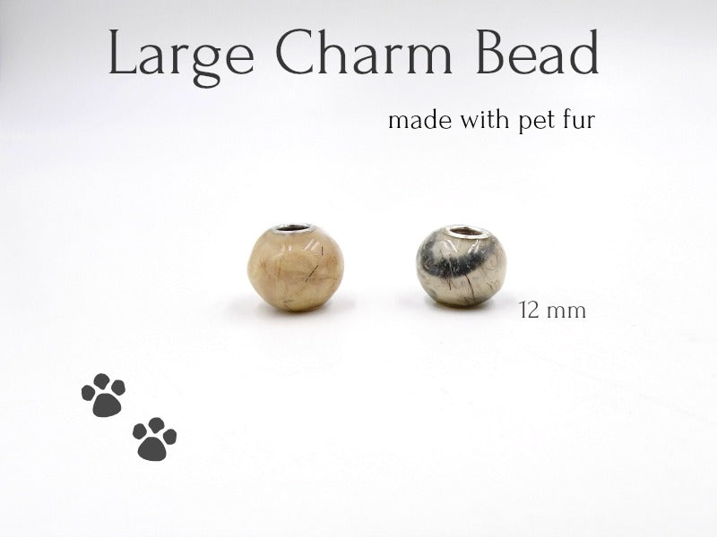 Pet Memorial Charm Bead - Round