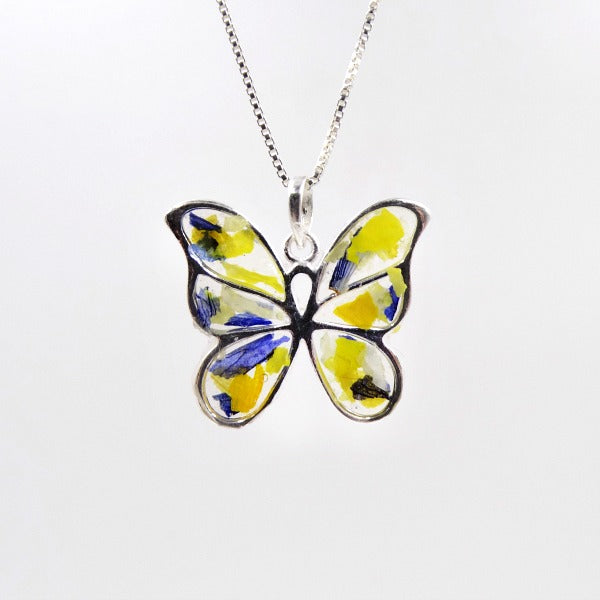 Resin Butterfly Kisses Pendant - Memorial