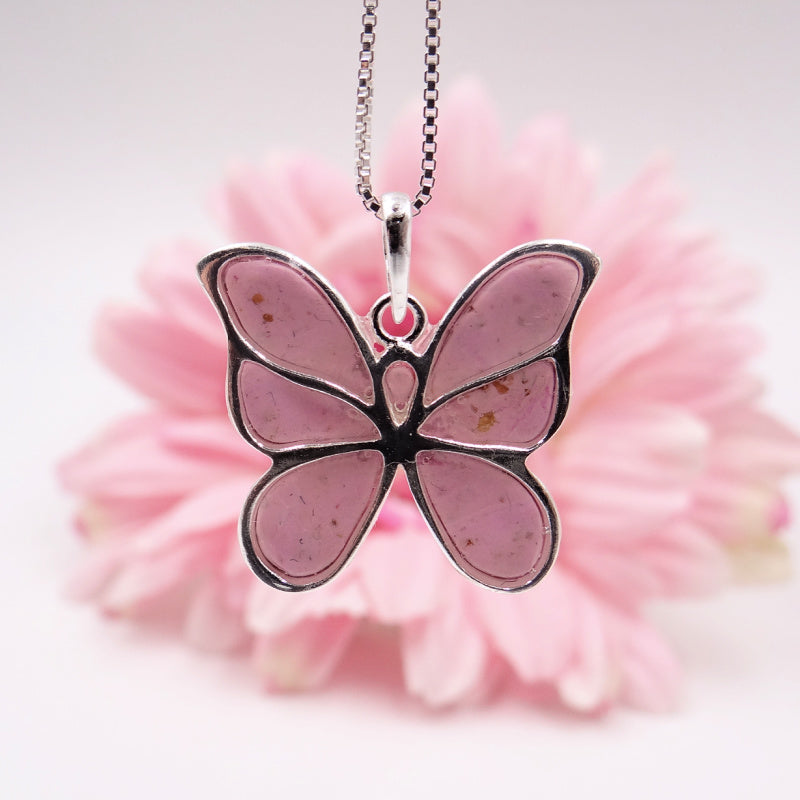 Flower petal butterfly, made with real flowers from a funeral or wedding