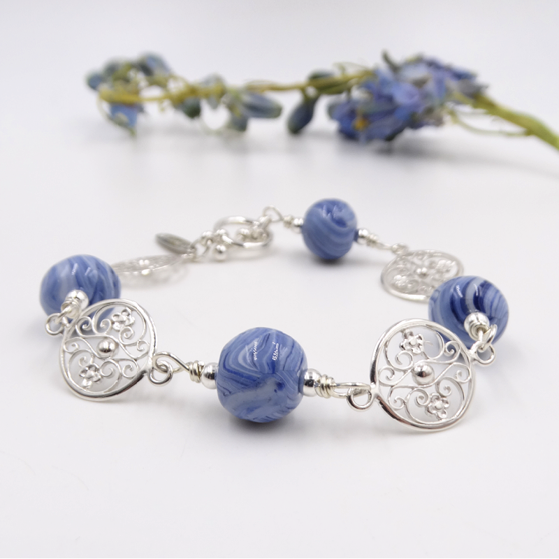 Gates of Charleston inspired bracelet made with flower petals