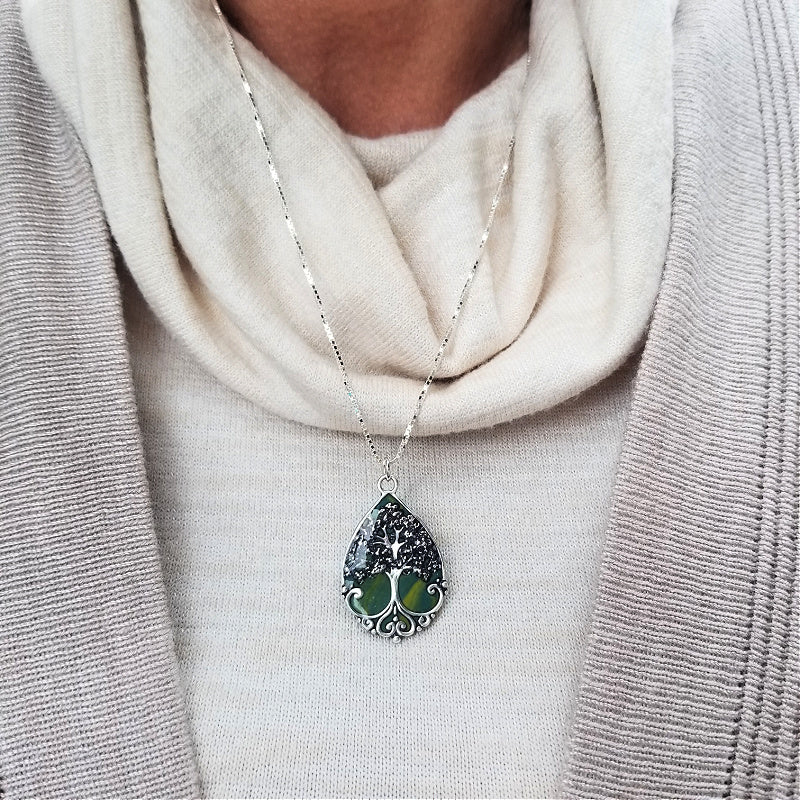 Flower Petal Memorial necklace 