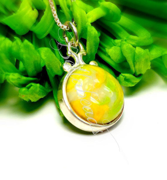 Memorial Jewelry made from Flower Petals, Vida  Pendant