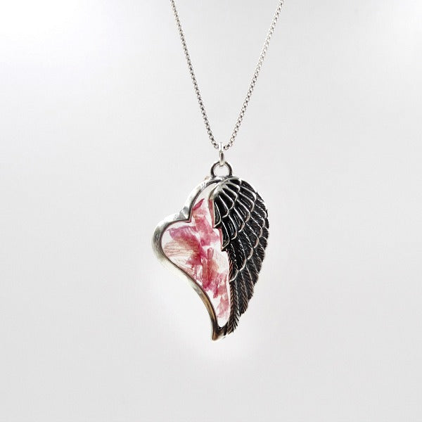 Resin Heart of an Angel Pendant - Memorial