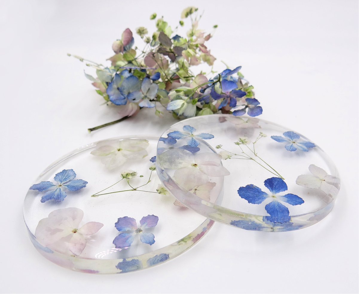 Pressed Flower Resin Coasters - Pastel Flower Shop - Marketspread