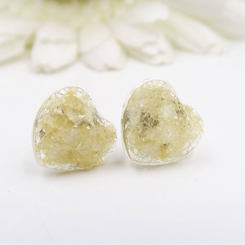 Flower Petals resin earrings 
