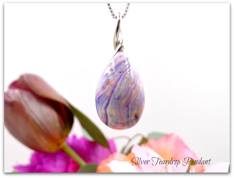 Silver Teardrop Pendant - Memorial
